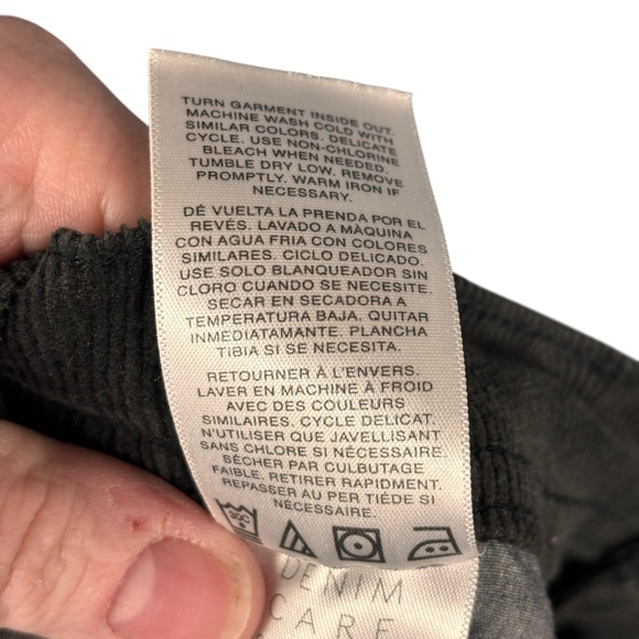 Kensie Jeans “The Savannah” High Rise Flare Black Corduroy Pants – Sz 10/30 - Picture 8 of 11